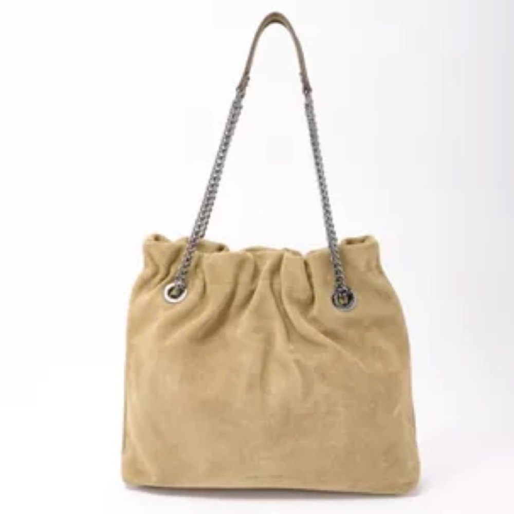 NWT Aimee Kestenberg Olive Green Suede Leather Tribeca Chain Tote Bag - Picture 3 of 16